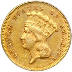 1870 $3 Gold