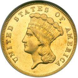 1885 $3 Gold NGC Proof 58