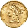Image 1 : 1881 $5 Liberty NGC MS65