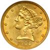 Image 1 : 1904-S $5 Liberty NGC MS63