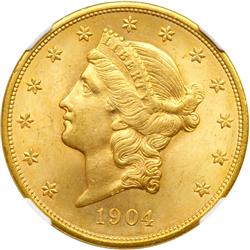 1904 $20 Liberty NGC MS66