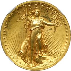 1907 $20 St. Gaudens. High Relief, Wire Rim