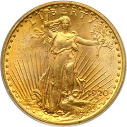 1920-S $20 St. Gaudens PCGS MS64