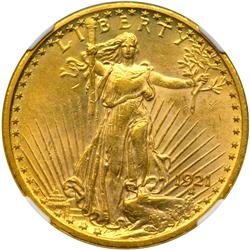 1921 $20 St. Gaudens NGC MS61