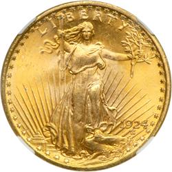 1924 $20 St. Gaudens NGC MS67