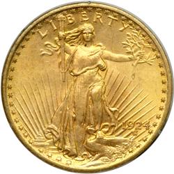 1924 $20 St. Gaudens PCGS MS64
