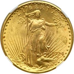 1924 $20 St. Gaudens NGC MS63