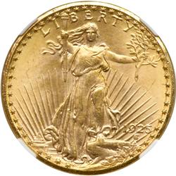 1925-S $20 St. Gaudens NGC MS65