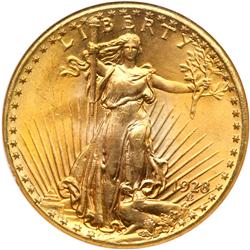 1928 $20 St. Gaudens NGC MS66