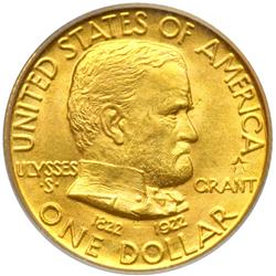 1922 Grant Gold $1, With Star