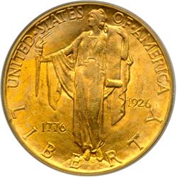 1926 Sesquicentennial Gold $2.50 PCGS MS63