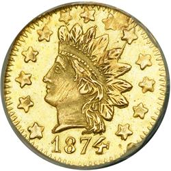 1874 Half Dollar Round. Indian. Breen and Gillio-1053. High Rarity 5. NGC MS63