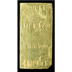 Kellogg & Humbert Gold Ingot. #941. 104.47 ounces. .853
