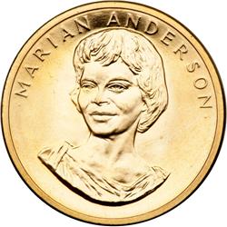 1980 U.S. Mint Gold 1/2 oz Marian Anderson Medal