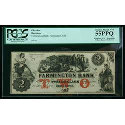 Farmington Bank, Farmington, NH. $2.00 Dec. 4, 18__ Rem