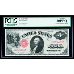 1917, $1 United States Note. PCGS Very Fine 30PPQ