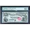 Image 1 : 1880, $10 United States Note. PMG Gem Uncirculated 65EP