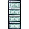 Image 2 : 1923, $1 Silver Certificates. Four Consecutive. PMG Cho