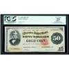 Image 1 : 1882, $50 Gold Certificate. PCGS Apparent Very Fine 25