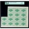 Image 1 : 1862, 10c Fractional Currency First Issue Partial Sheet