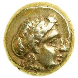 Lesbos, Mytilene, c. 377-326 BC. Electrum Hekte (2.54 g). AEF