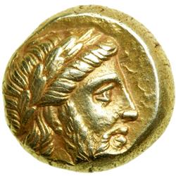Lesbos, Mytilene, c. 377-326 BC. Electrum Hekte (2.57 g). EF