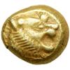 Image 1 : Kingdom of Lydia. Time of Alyattes to Kroisos, c. 600-560 BC. Electrum Trite (or Third Stater; 4.73 