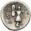 Image 2 : Brutus, d. 42 BC. AR Denarius (3.60 g) minted 43-42 BC at a mint moving with Brutus. VF