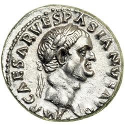 Vespasian, AD 69-79. AR Denarius minted at Rome, late A