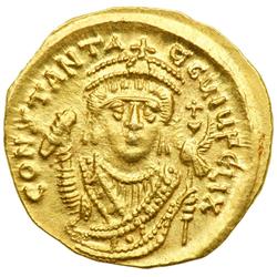 Tiberius II Constantine, 578-582. Gold Solidus (4.45 g) minted at Constantinople, AD 579. AU