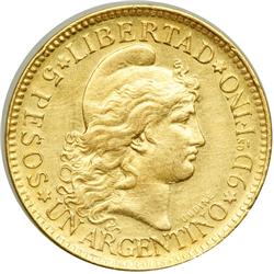 Argentina. 5 Pesos (Argentino), 1883. VF-EF