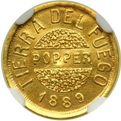 Argentina - Tierra del Fuego. Gramo, 1889. NGC AU
