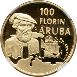 Netherlands Colonies - Aruba. 100 Florin, 1999. NGC PF69