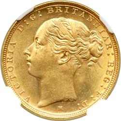 Australia. Sovereign, 1885-M. NGC MS64