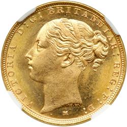 Australia. Sovereign, 1887-M. NGC MS64