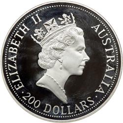 Australia. Platinum 200 Dollars, 1992. PF