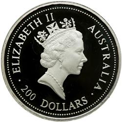 Australia. Platinum 200 Dollars, 1993. PF