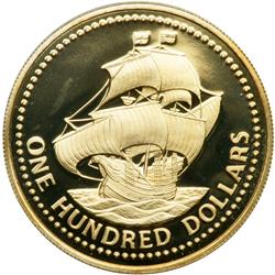 Barbados. 100 Dollars, 1975. PF