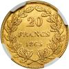 Image 2 : Belgium. 20 Francs, 1865. NGC EF