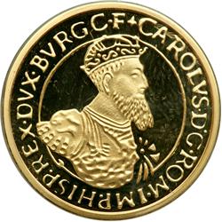 Belgium. Gold 50 Ecu and Silver 5 Ecu, 1987. PF