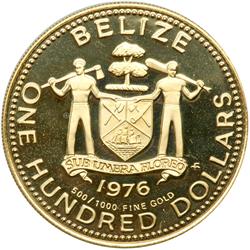 Belize. 100 Dollars, 1976. PF