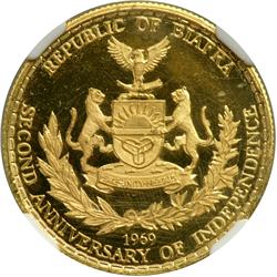 Biafra. 2 Pounds, 1969. NGC PF66