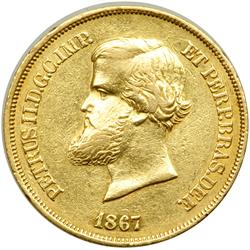 Brazil. 10,000 Reis, 1867. VF