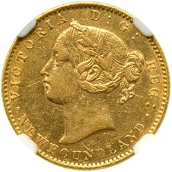 Newfoundland. 2 Dollars, 1865. NGC AU50