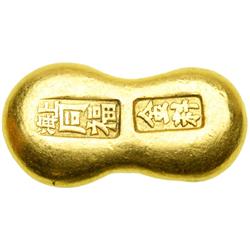 China. Gold 1 Tael Ingot, ND. VF