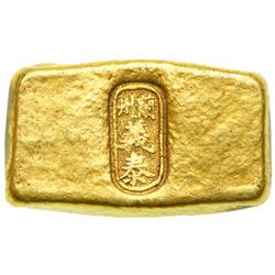 China. Gold Sycee Tael, ND. VF
