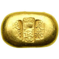 China. Gold 1 Tael Ingot, ND. VF