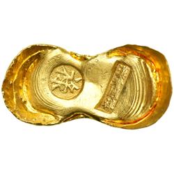 China. Gold 2 Taels Sycee, ND. EF
