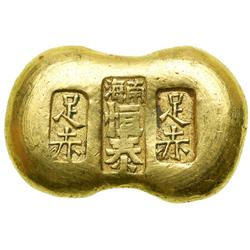 China. Gold Bar (Peanut shape), ND. VF