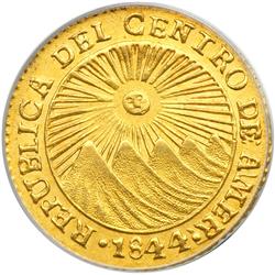 Costa Rica. Escudo, 1844-CR M. PCGS MS62